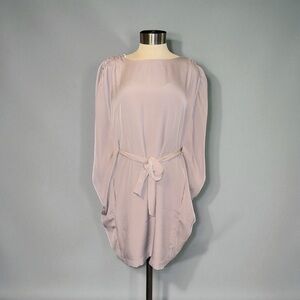 Elegant Women's Midi Dress in Soft Pink
